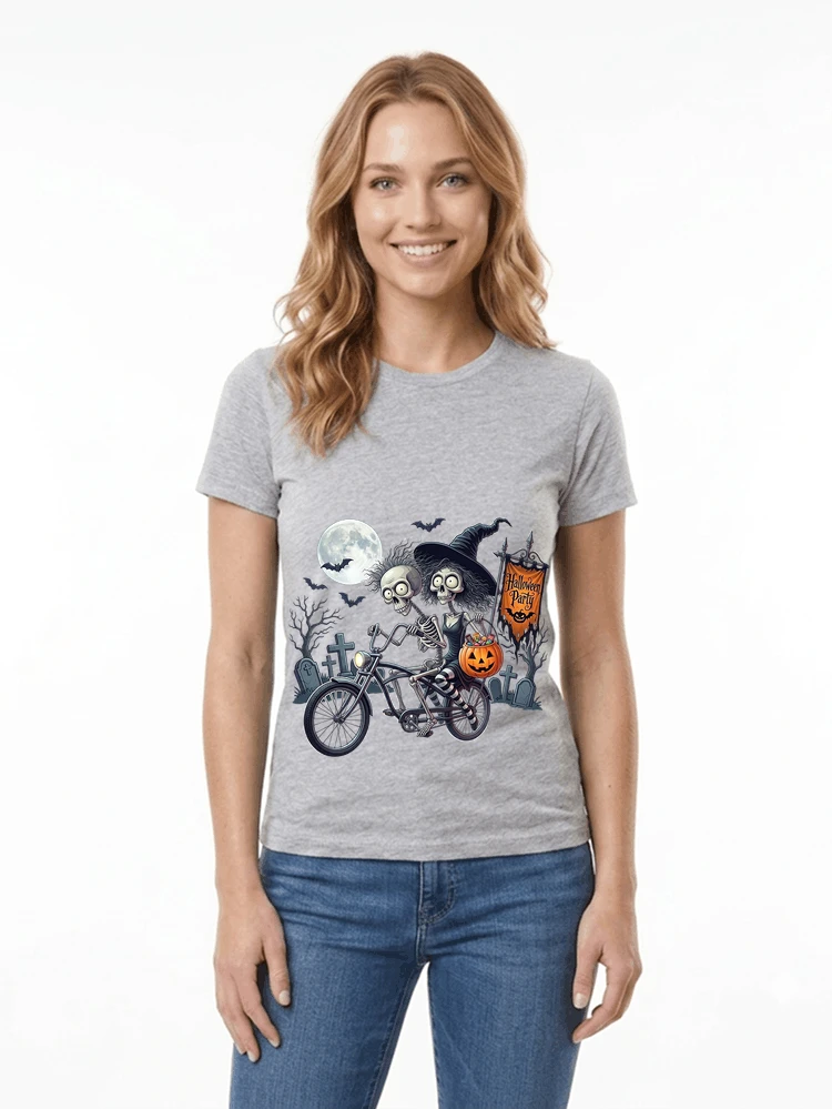 fahrrad t shirt halloween lustiges halloween t shirt damen t shirt sport grey