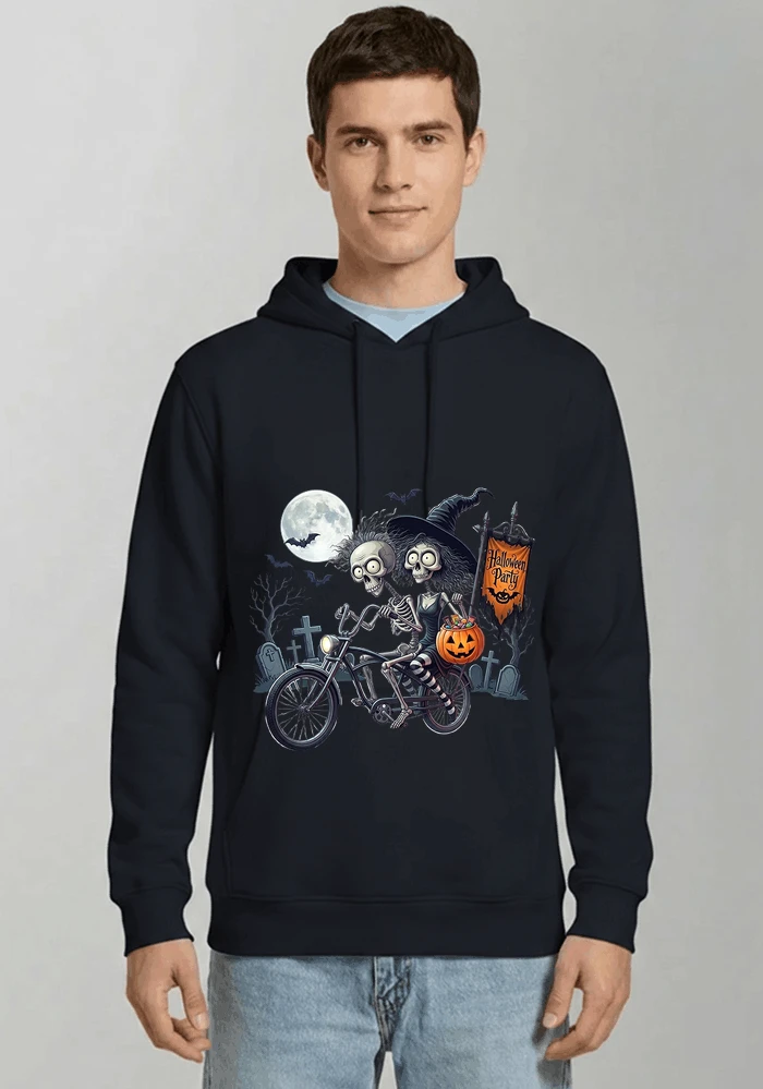 fahrrad t shirt halloween lustiges halloween t shirt kapuzenpullover navy