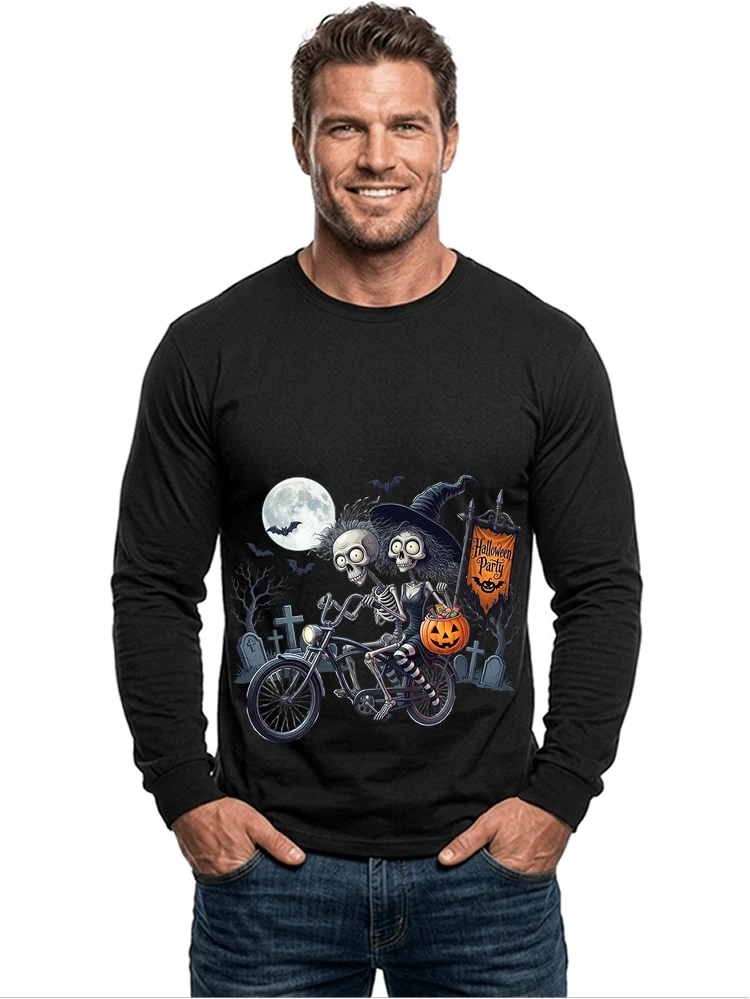 fahrrad t shirt halloween lustiges halloween t shirt langarmshirt black