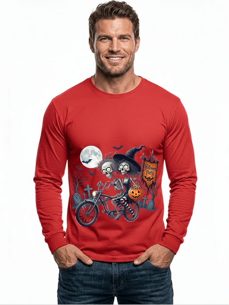 fahrrad t shirt halloween lustiges halloween t shirt langarmshirt red