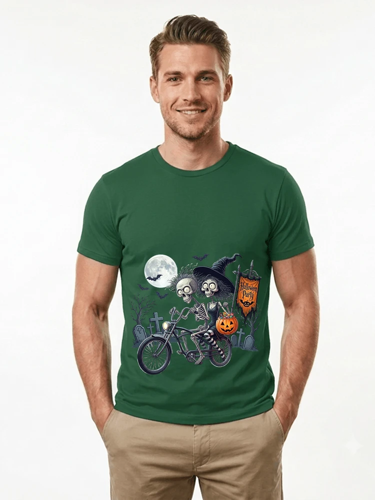 fahrrad t shirt halloween lustiges halloween t shirt t shirt forest green
