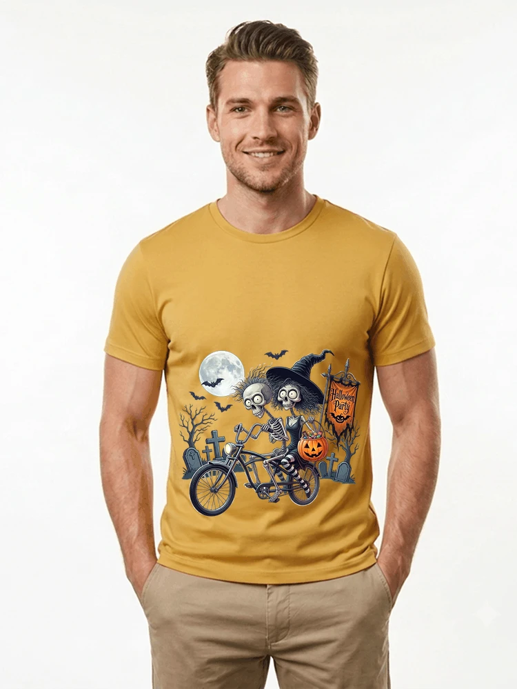 fahrrad t shirt halloween lustiges halloween t shirt t shirt gold