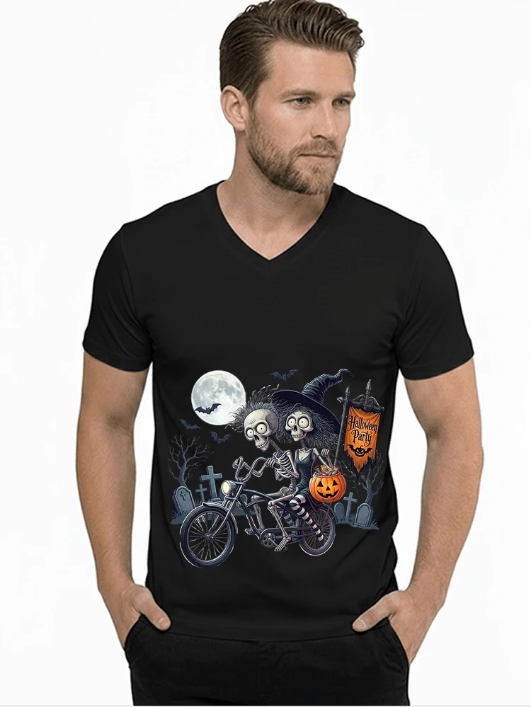 fahrrad t shirt halloween lustiges halloween t shirt t shirt mit v ausschnitt black