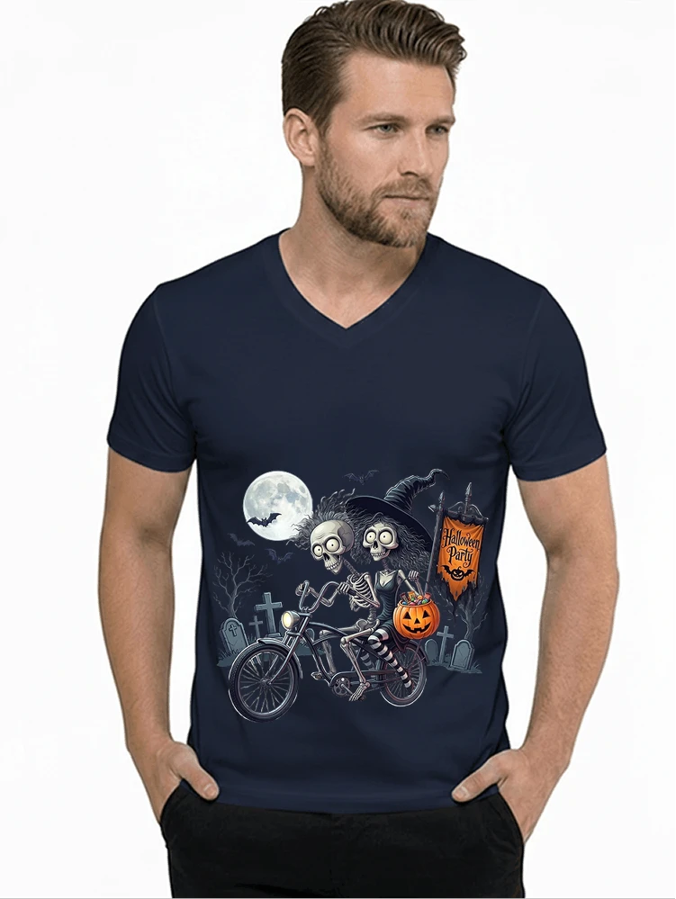 fahrrad t shirt halloween lustiges halloween t shirt t shirt mit v ausschnitt navy