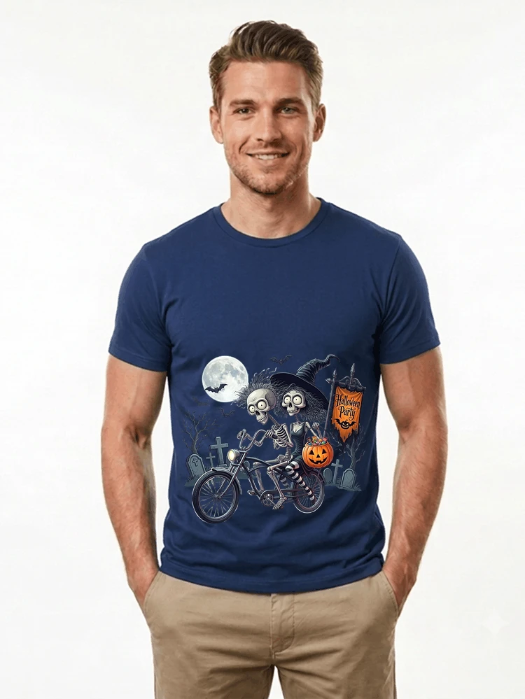 fahrrad t shirt halloween lustiges halloween t shirt t shirt navy