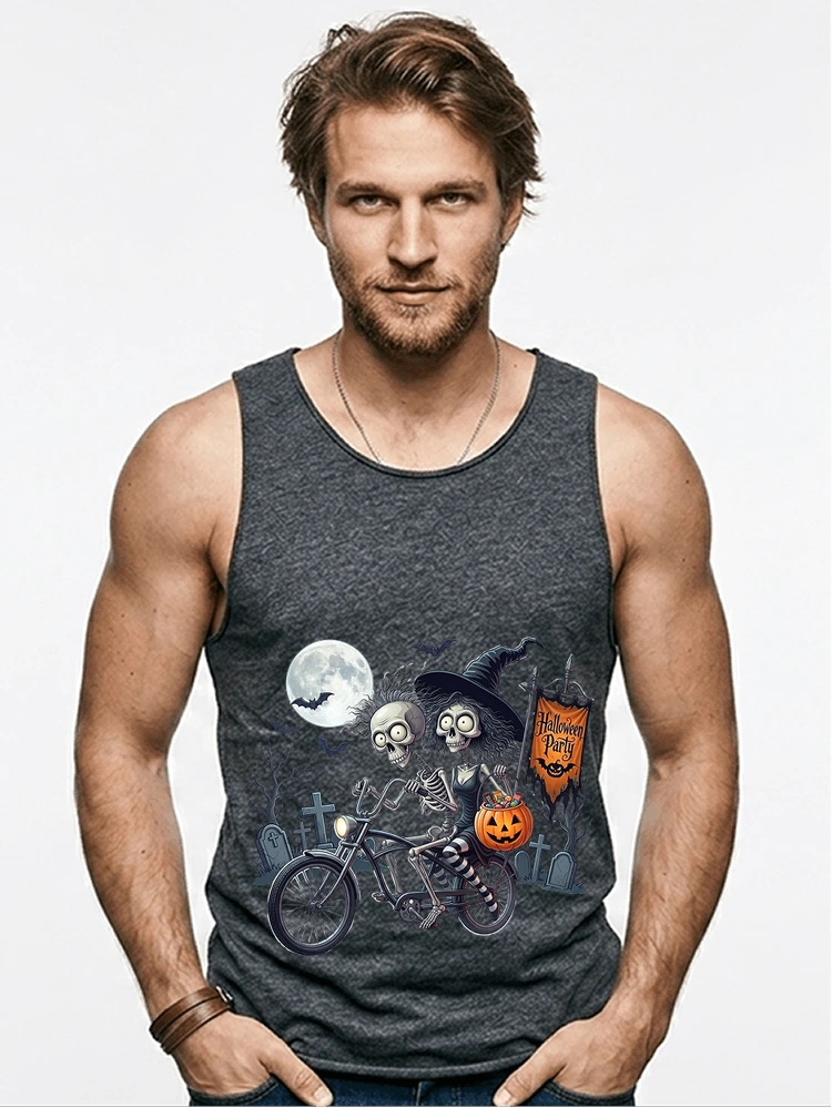 fahrrad t shirt halloween lustiges halloween t shirt tanktop anthracite melange