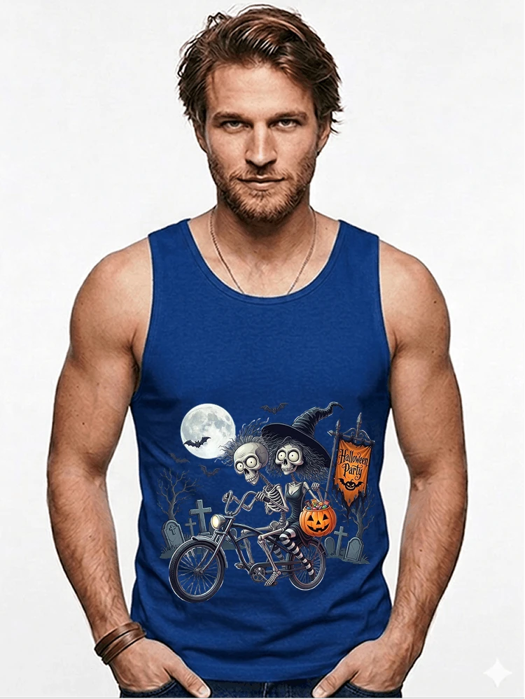 fahrrad t shirt halloween lustiges halloween t shirt tanktop royal blue