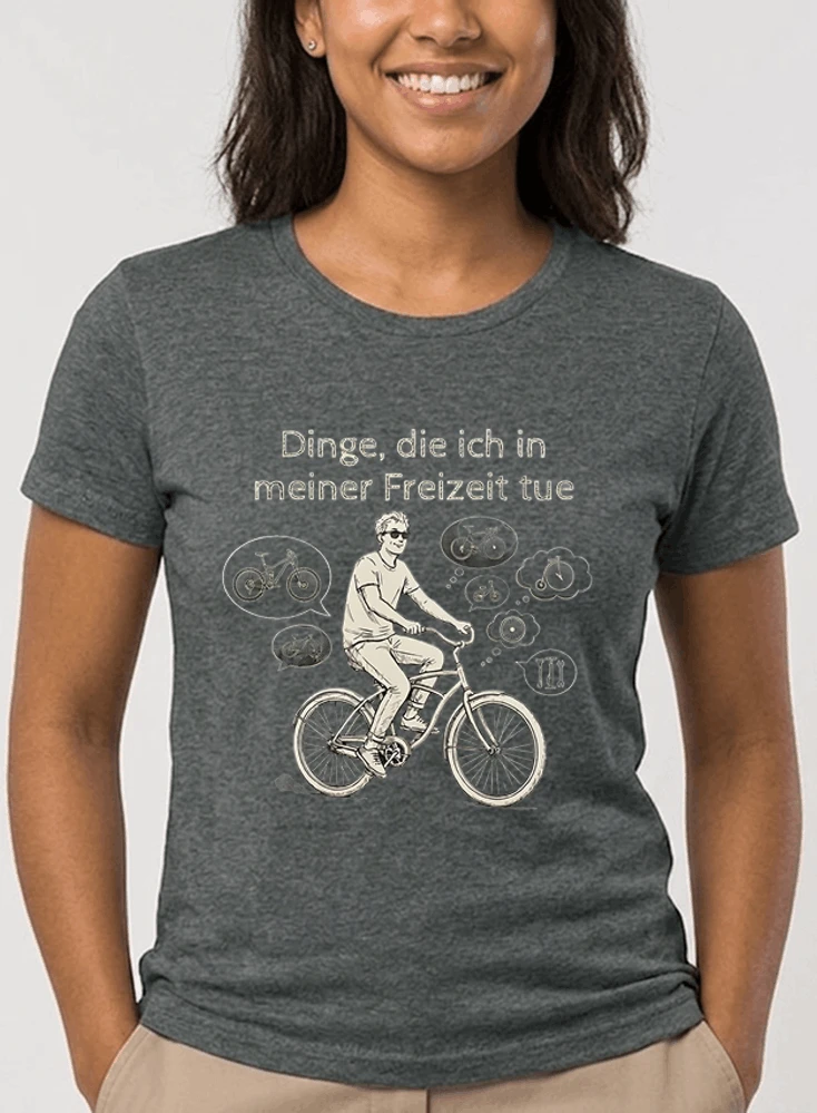 fahrrad t shirt herren damen perfektes geschenk fr fahrrad liebhaber damen t shirt anthracite melange