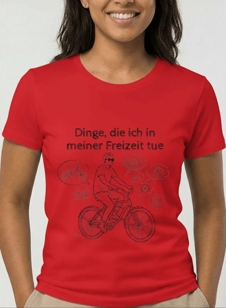 fahrrad t shirt herren damen perfektes geschenk fr fahrrad liebhaber damen t shirt red