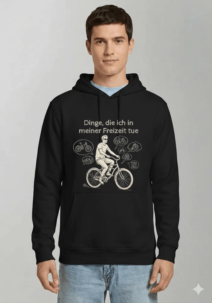 fahrrad t shirt herren damen perfektes geschenk fr fahrrad liebhaber kapuzenpullover black
