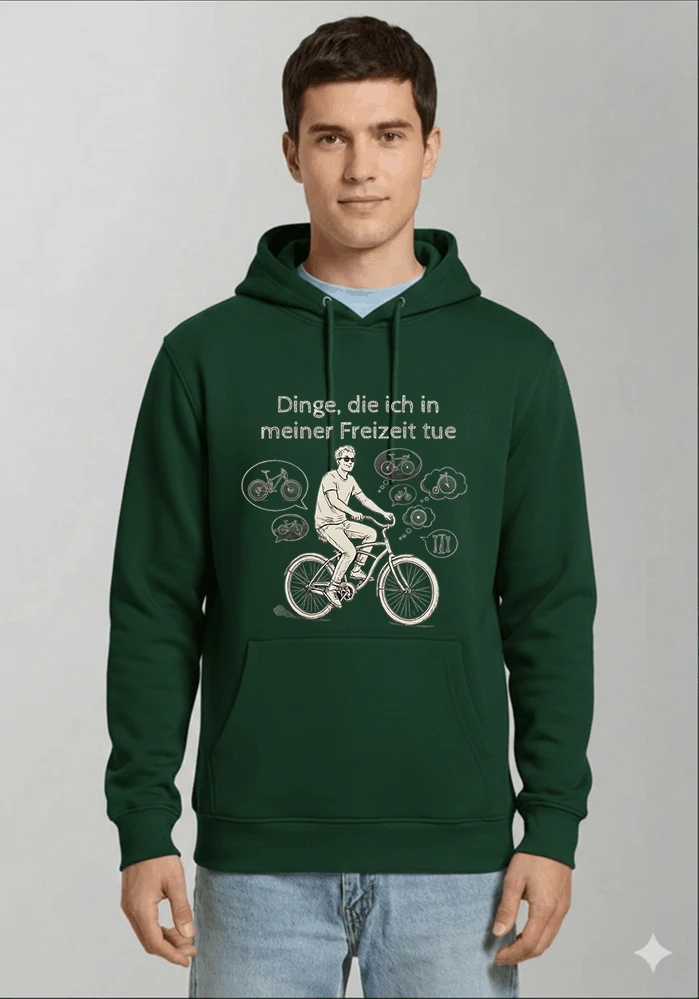 fahrrad t shirt herren damen perfektes geschenk fr fahrrad liebhaber kapuzenpullover forest green