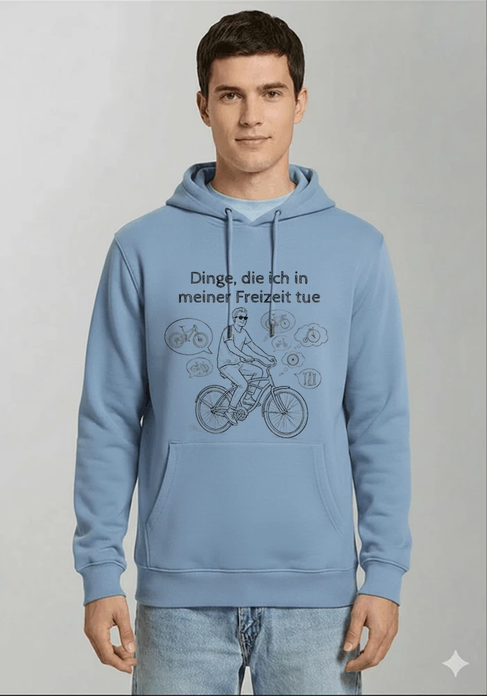 fahrrad t shirt herren damen perfektes geschenk fr fahrrad liebhaber kapuzenpullover light blue