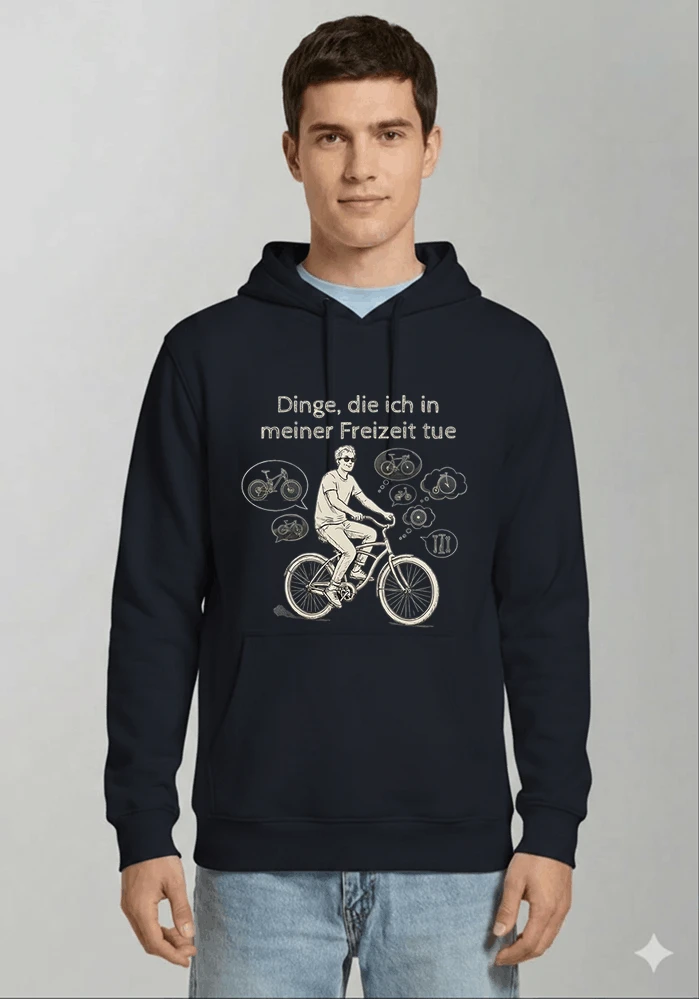 fahrrad t shirt herren damen perfektes geschenk fr fahrrad liebhaber kapuzenpullover navy