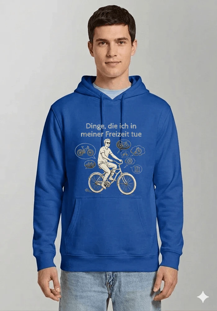 fahrrad t shirt herren damen perfektes geschenk fr fahrrad liebhaber kapuzenpullover royal blue