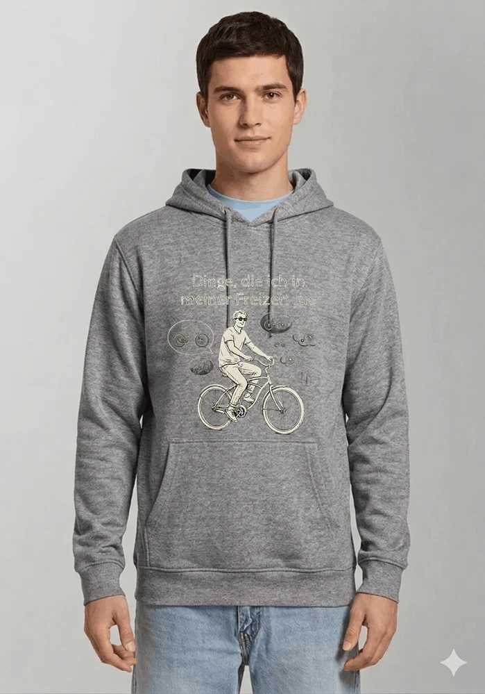 fahrrad t shirt herren damen perfektes geschenk fr fahrrad liebhaber kapuzenpullover sport grey