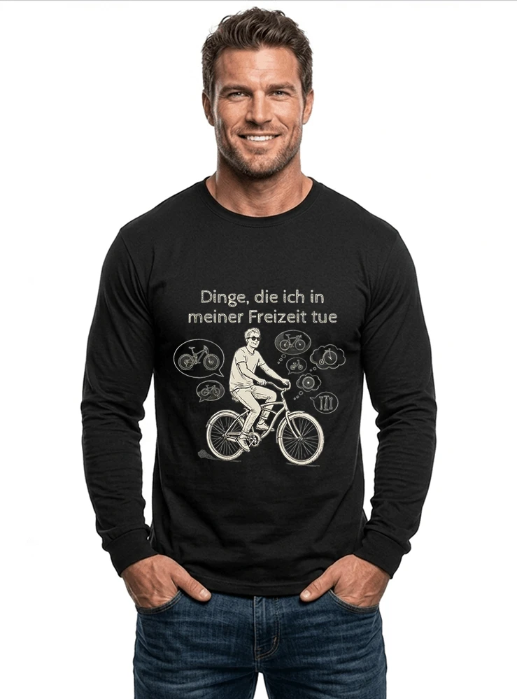 fahrrad t shirt herren damen perfektes geschenk fr fahrrad liebhaber langarmshirt black