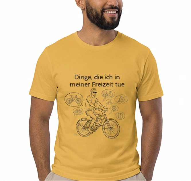 fahrrad t shirt herren damen perfektes geschenk fr fahrrad liebhaber t shirt gold