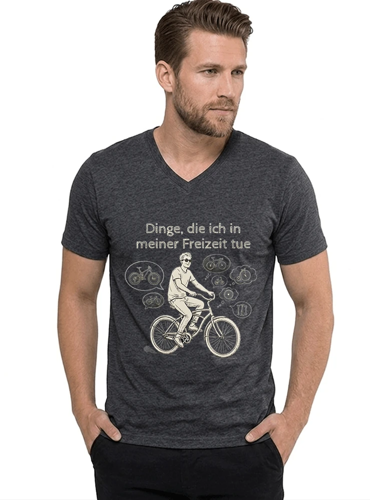 fahrrad t shirt herren damen perfektes geschenk fr fahrrad liebhaber t shirt mit v ausschnitt anthracite melange