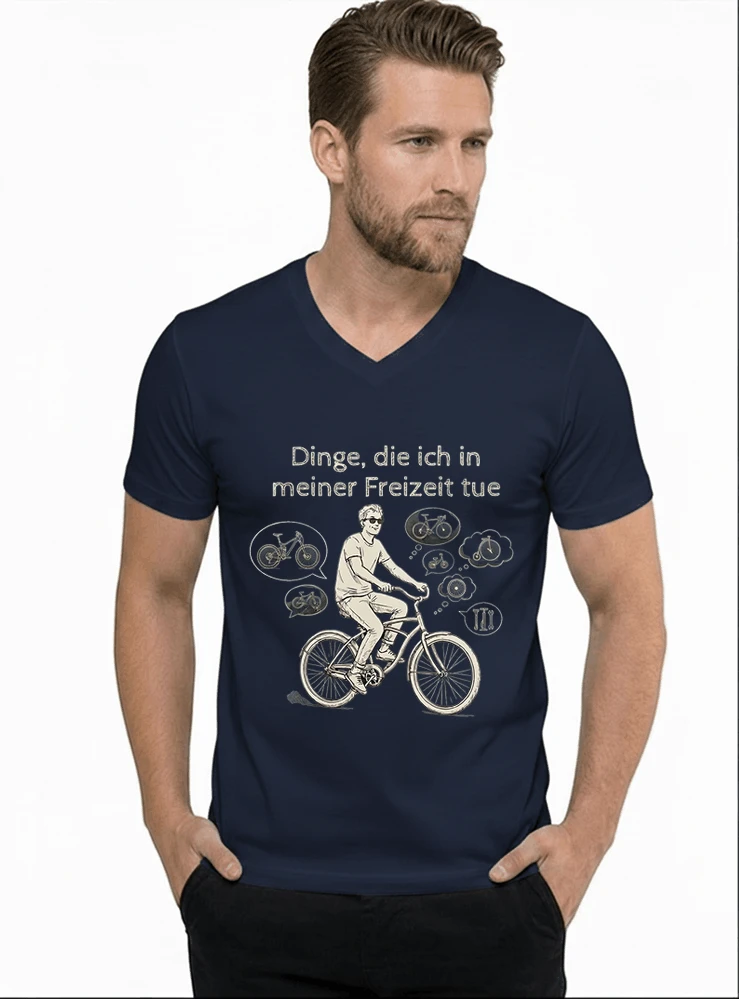 fahrrad t shirt herren damen perfektes geschenk fr fahrrad liebhaber t shirt mit v ausschnitt navy