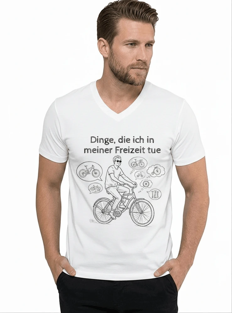 fahrrad t shirt herren damen perfektes geschenk fr fahrrad liebhaber t shirt mit v ausschnitt white