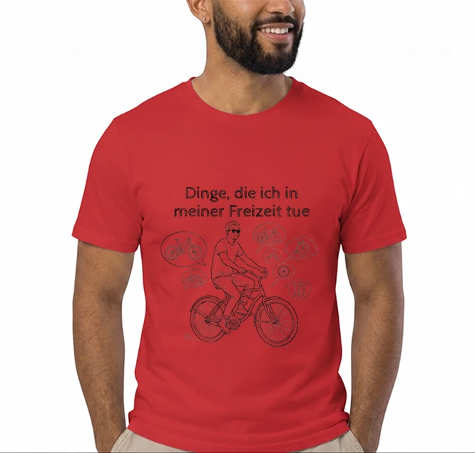 fahrrad t shirt herren damen perfektes geschenk fr fahrrad liebhaber t shirt red