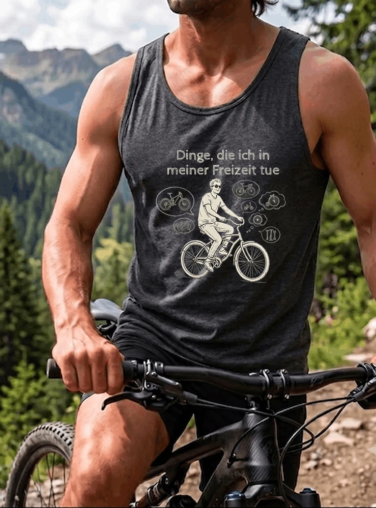 fahrrad t shirt herren damen perfektes geschenk fr fahrrad liebhaber tanktop anthracite melange