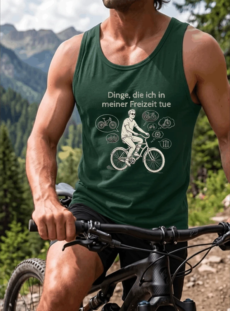 fahrrad t shirt herren damen perfektes geschenk fr fahrrad liebhaber tanktop forest green