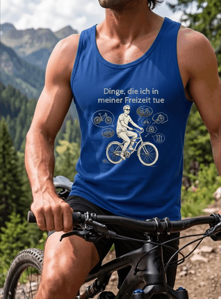 fahrrad t shirt herren damen perfektes geschenk fr fahrrad liebhaber tanktop royal blue