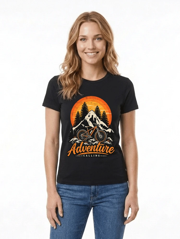 fahrrad t shirt mtb mountainbike retro design shirt damen t shirt black