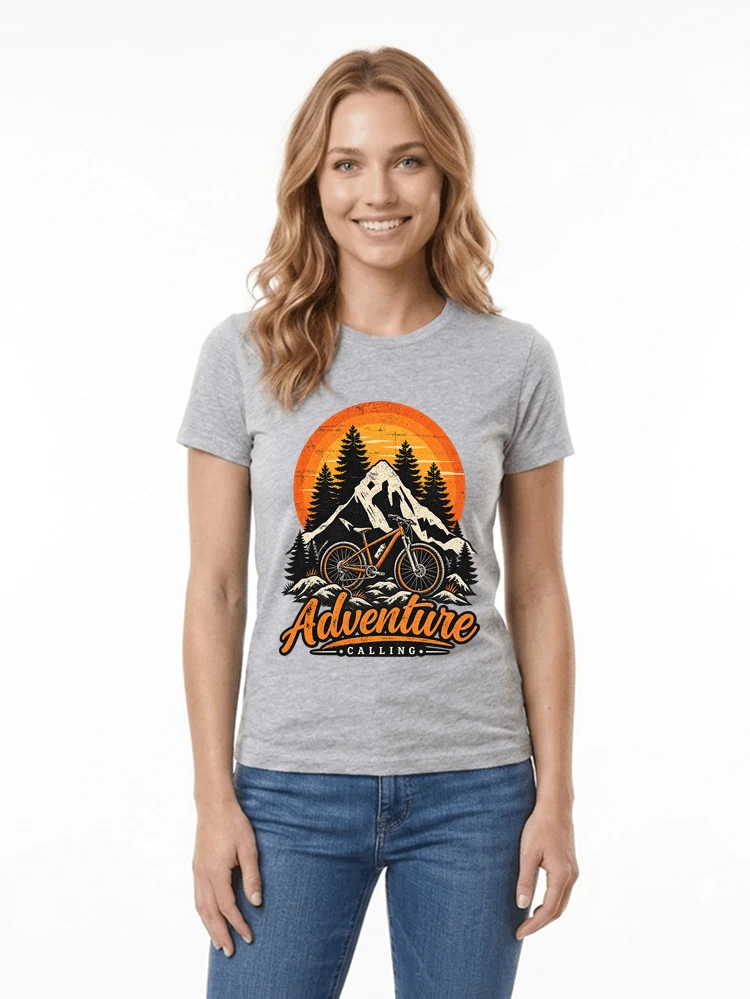 fahrrad t shirt mtb mountainbike retro design shirt damen t shirt sport grey