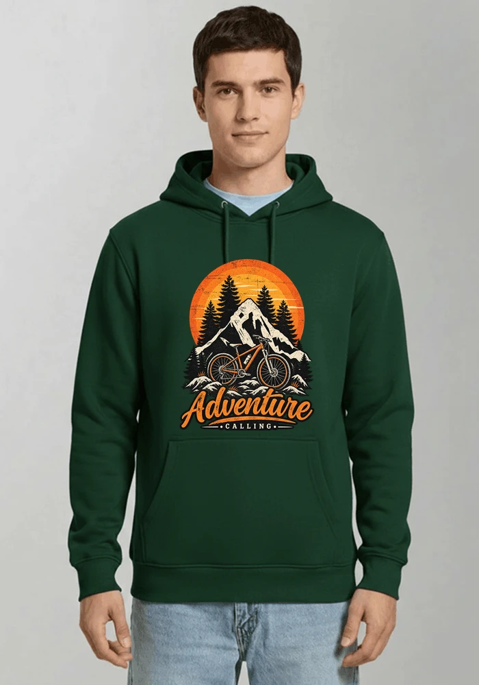 fahrrad t shirt mtb mountainbike retro design shirt kapuzenpullover forest green