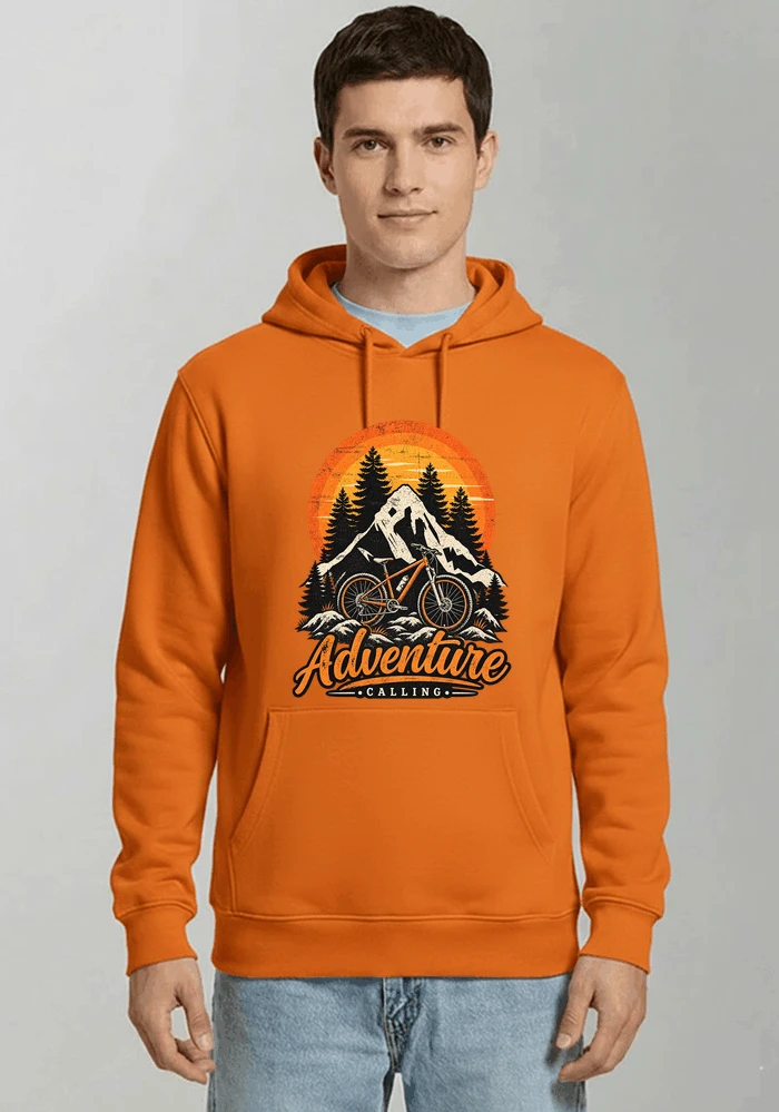 fahrrad t shirt mtb mountainbike retro design shirt kapuzenpullover orange