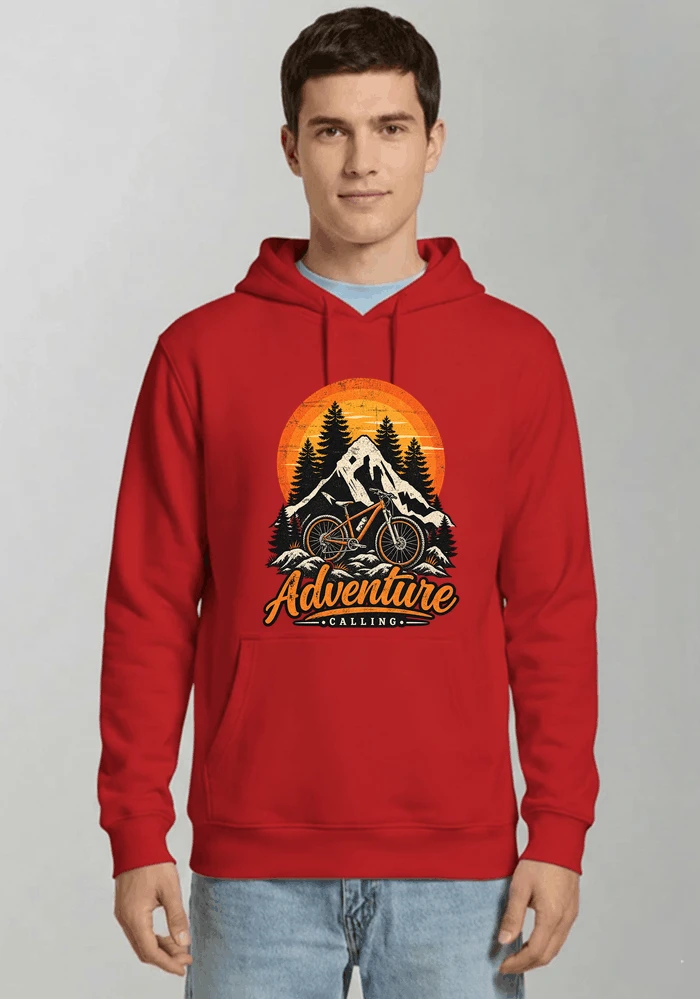 fahrrad t shirt mtb mountainbike retro design shirt kapuzenpullover red