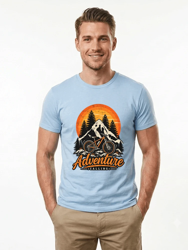 fahrrad t shirt mtb mountainbike retro design shirt t shirt light blue