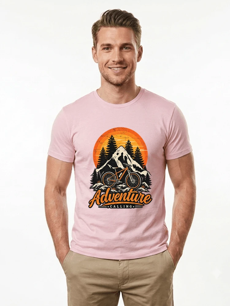 fahrrad t shirt mtb mountainbike retro design shirt t shirt light pink