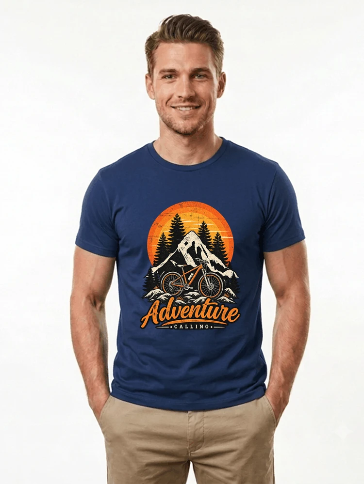 fahrrad t shirt mtb mountainbike retro design shirt t shirt navy