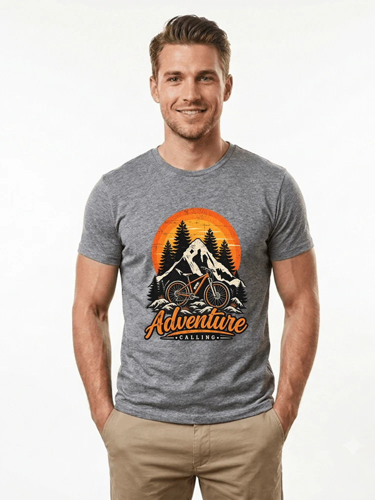 fahrrad t shirt mtb mountainbike retro design shirt t shirt sport grey
