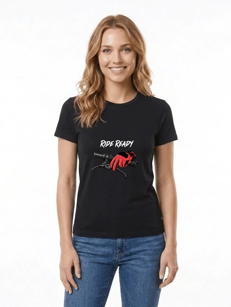 fahrrad t shirt ride ready cooles downhill mtb shirt fr radfahrer damen t shirt black