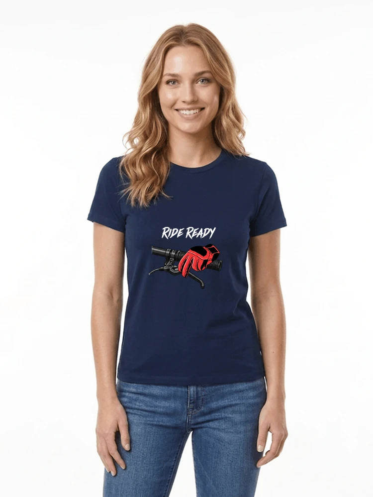 fahrrad t shirt ride ready cooles downhill mtb shirt fr radfahrer damen t shirt navy
