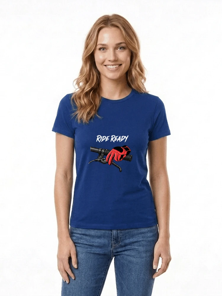 fahrrad t shirt ride ready cooles downhill mtb shirt fr radfahrer damen t shirt royal blue