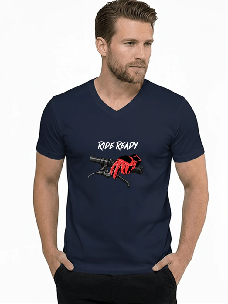 fahrrad t shirt ride ready cooles downhill mtb shirt fr radfahrer t shirt mit v ausschnitt navy