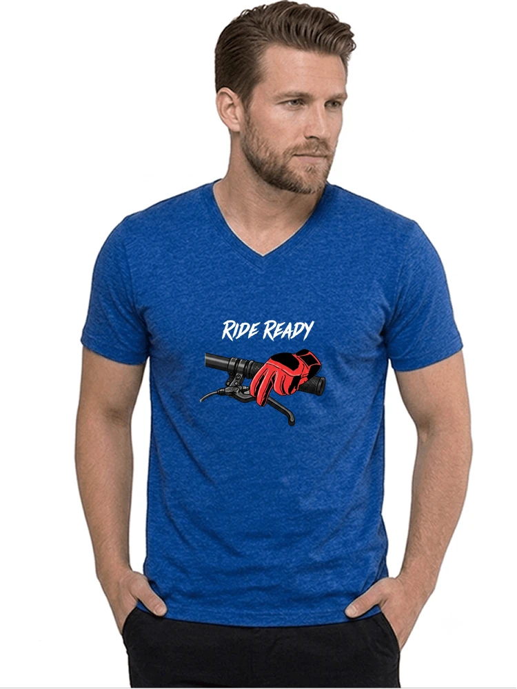 fahrrad t shirt ride ready cooles downhill mtb shirt fr radfahrer t shirt mit v ausschnitt royal blue