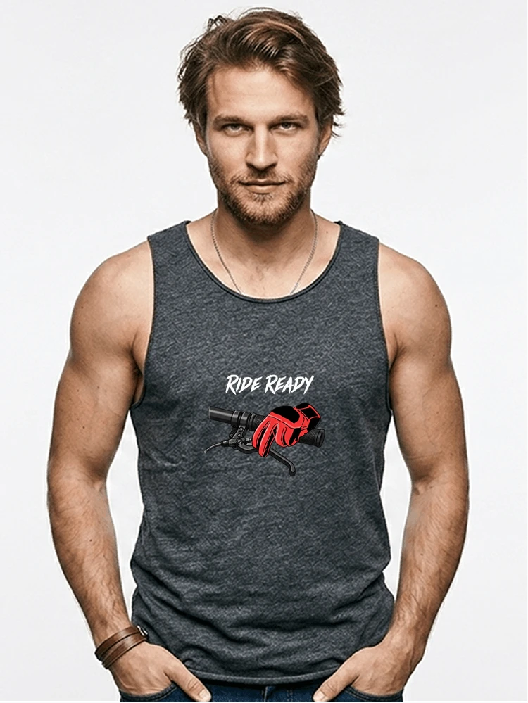 fahrrad t shirt ride ready cooles downhill mtb shirt fr radfahrer tanktop anthracite melange