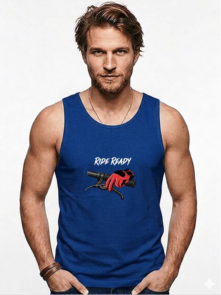 fahrrad t shirt ride ready cooles downhill mtb shirt fr radfahrer tanktop royal blue