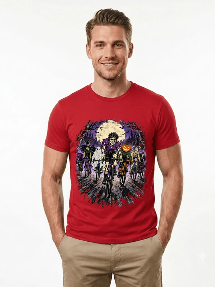 halloween fahrrad crew t shirt radsport motiv fr biker t shirt red
