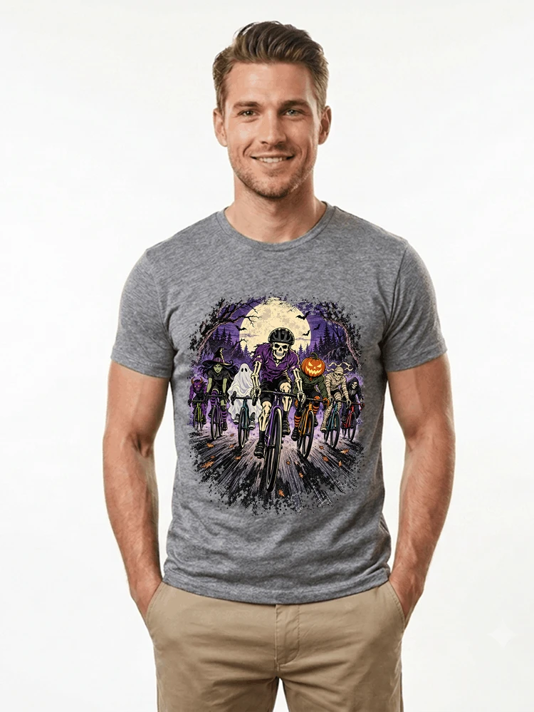 halloween fahrrad crew t shirt radsport motiv fr biker t shirt sport grey
