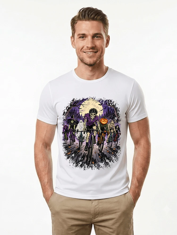halloween fahrrad crew t shirt radsport motiv fr biker t shirt white