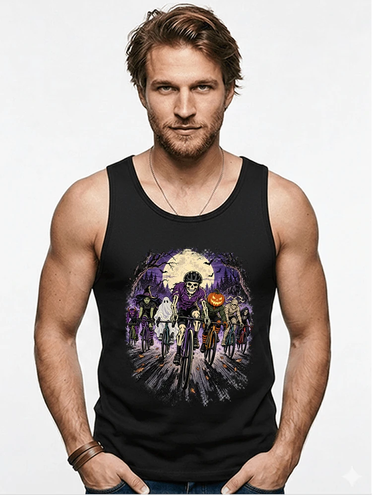 halloween fahrrad crew t shirt radsport motiv fr biker tanktop black