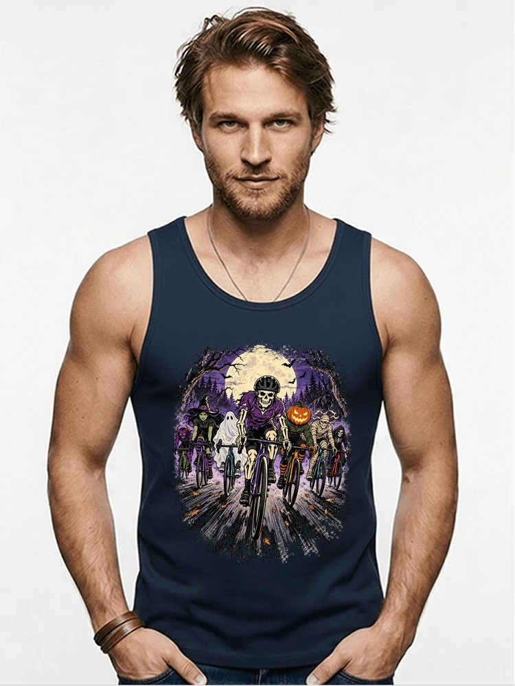 halloween fahrrad crew t shirt radsport motiv fr biker tanktop navy