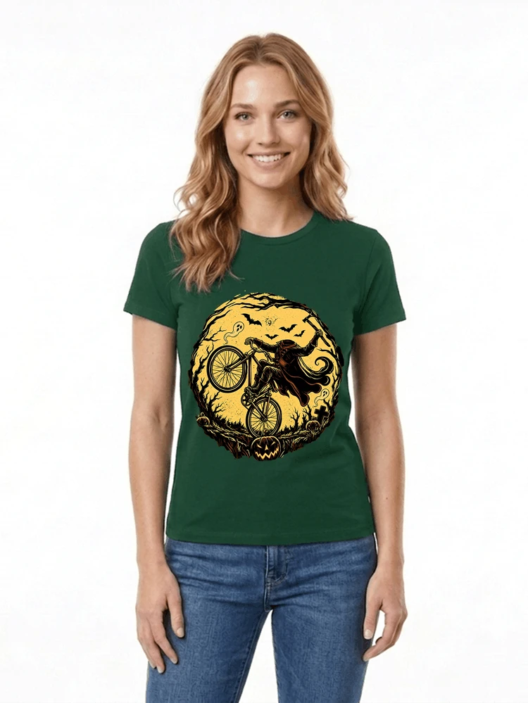 halloween fahrrad t shirt geschenk fr bmx mtb fans damen t shirt forest green